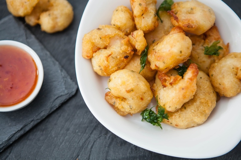 Deep fried prawns