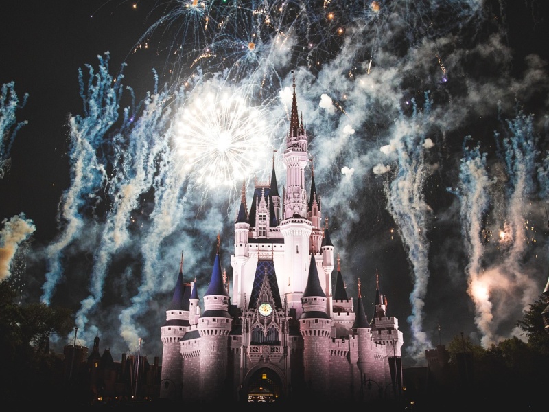 Disney castle fireworks - planning a disney vacation