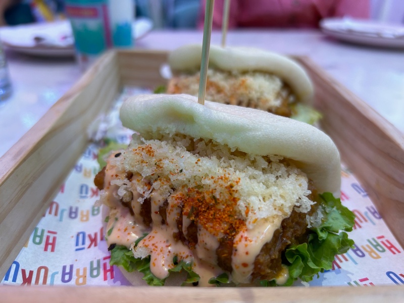 katsu tofu bao at harajuku tokyo cafe